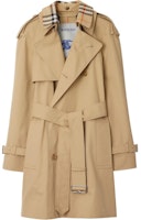 (Women) Burberry SS24 Beige Check Double-Breasted Long Sleeve Coat 80949401 (Women) Burberry SS24 Beige Check Double-Breasted Long Sleeve Coat 80949401