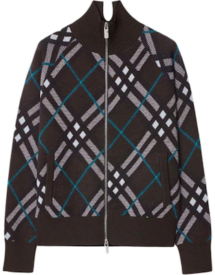 (W) 버버리 SS24 블랙 체크 집업 루즈 니트 스웨터. 80950831 Buy (W) 버버리 SS24 블랙 체크 집업 루즈 니트 스웨터. 80950831