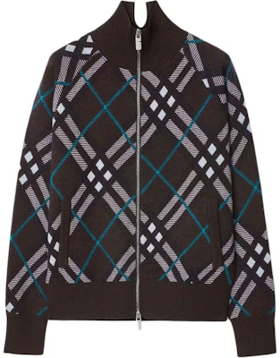 (W) 버버리 SS24 블랙 체크 집업 루즈 니트 스웨터. 80950831 Order (W) 버버리 SS24 블랙 체크 집업 루즈 니트 스웨터. 80950831