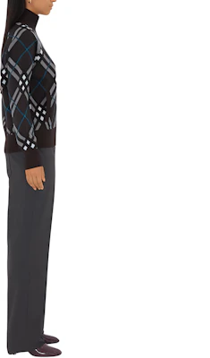 (W) 버버리 SS24 블랙 체크 집업 루즈 니트 스웨터. 80950831 Purchase (W) 버버리 SS24 블랙 체크 집업 루즈 니트 스웨터. 80950831