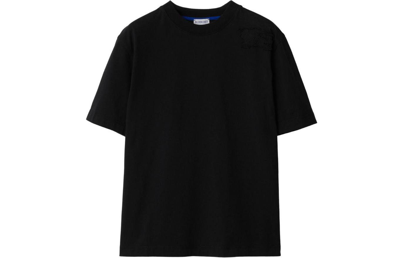 (Women) Burberry SS24  Black Crewneck Oversized Short Sleeve T-Shirt. 80849691