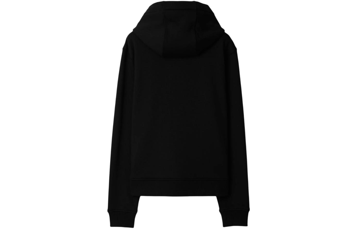 Lookbook (W) Sudadera Negra Burberry SS24 con Logo Apliqué y Cierre. 80843541