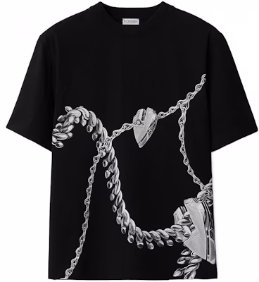 (Women) Burberry SS24 Black Jewel Print Casual Crew Neck T-Shirt 80881961 Buy (Women) Burberry SS24 Black Jewel Print Casual Crew Neck T-Shirt 80881961