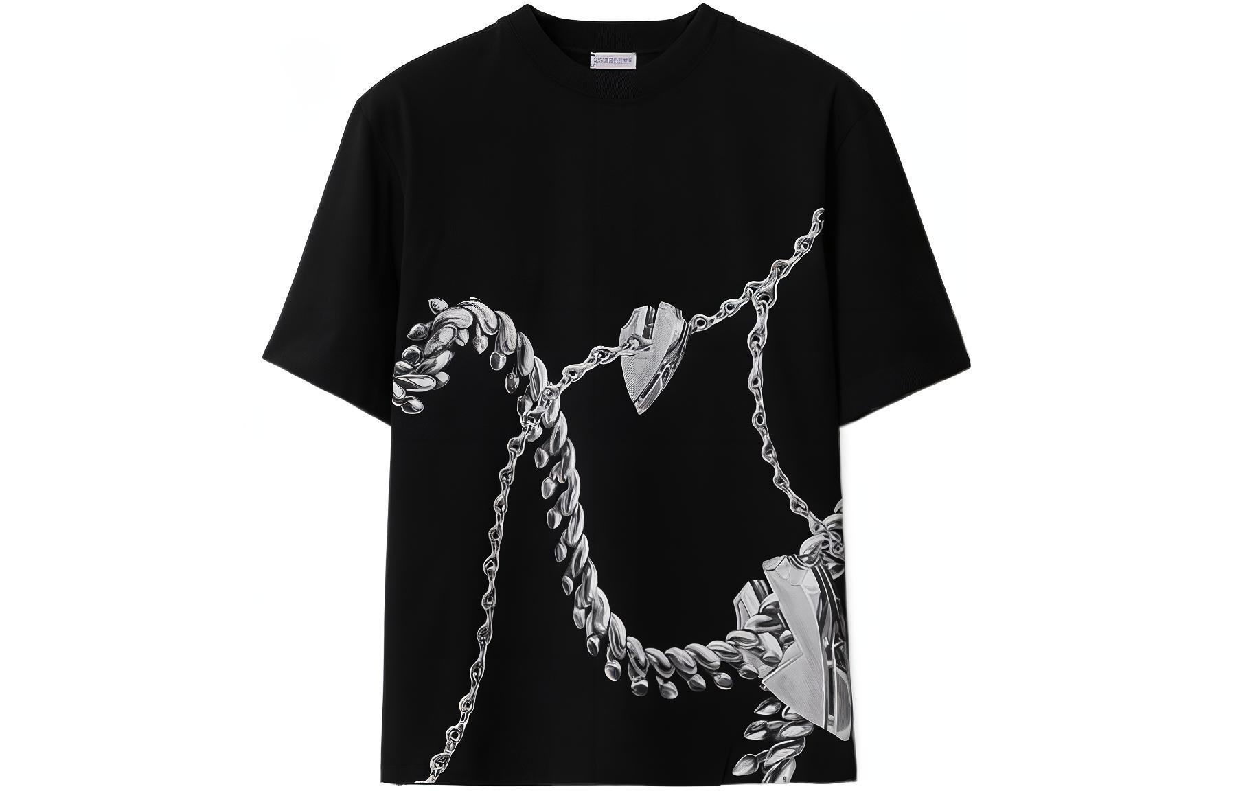 Order (Women) Burberry SS24  Black Jewel Print Casual Crew Neck T-Shirt 80881961