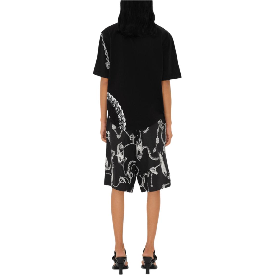 Purchase (Women) Burberry SS24  Black Jewel Print Casual Crew Neck T-Shirt 80881961