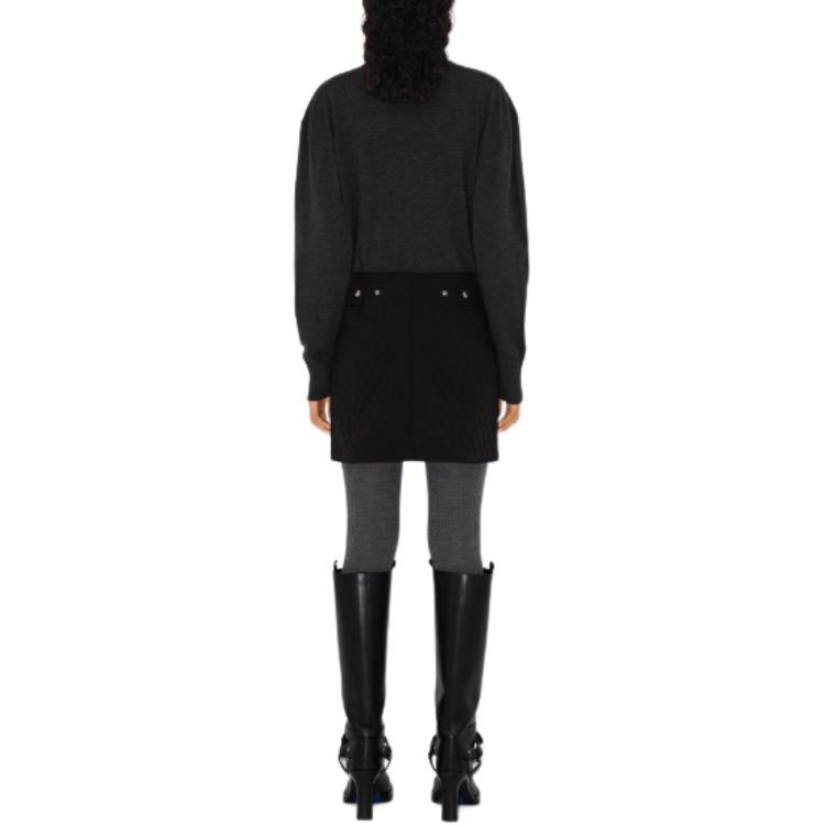 Shop (W) Burberry SS24 黑色中腰休閒短裙附拉鍊 80955881