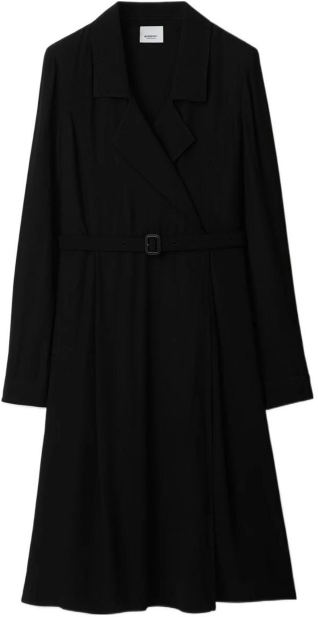 women-burberry-ss-24-black-solid-long-sleeve-zipper-shirt-dress-80842991