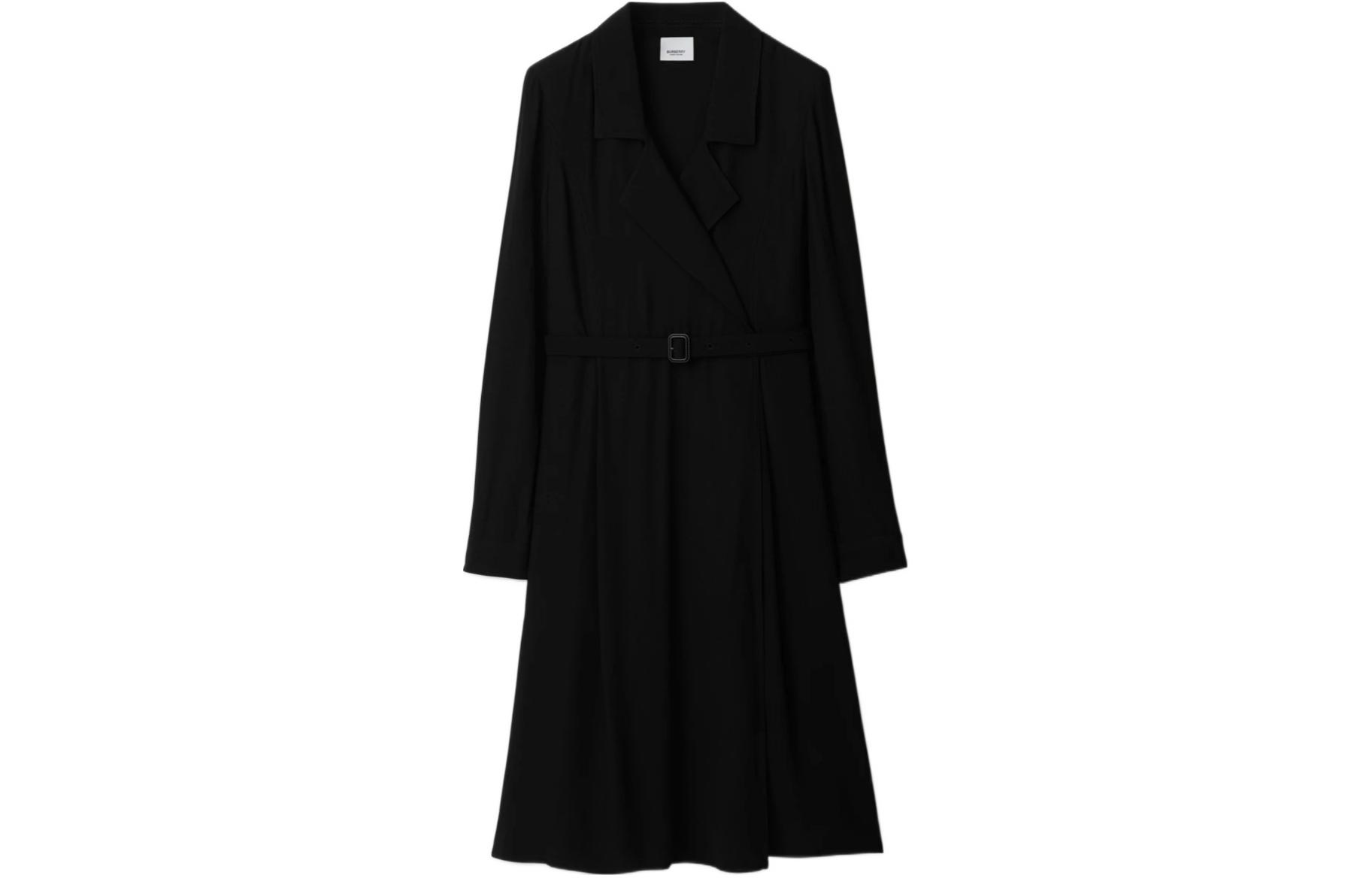 Order (W) Burberry SS24 Vestido Negro Manga Larga con Cremallera. 80842991