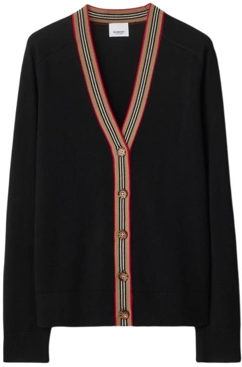 women-burberry-ss-24-black-striped-v-neck-button-up-knit-cardigan-80843251