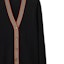 Details for (W) Cárdigan de punto Burberry SS24 negro a rayas con escote en V y botones. 80843251