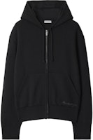 (Women) Burberry SS24 Black Zip-Up Sweatshirt with Logo Embroidery. 80944451 (Women) Burberry SS24 Black Zip-Up Sweatshirt with Logo Embroidery. 80944451