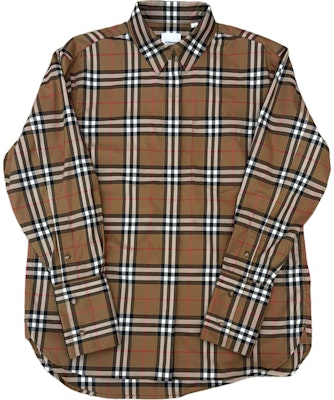 (W) 博柏利 SS24 棕色格纹长袖衬衫 80843101 Buy (W) 博柏利 SS24 棕色格纹长袖衬衫 80843101