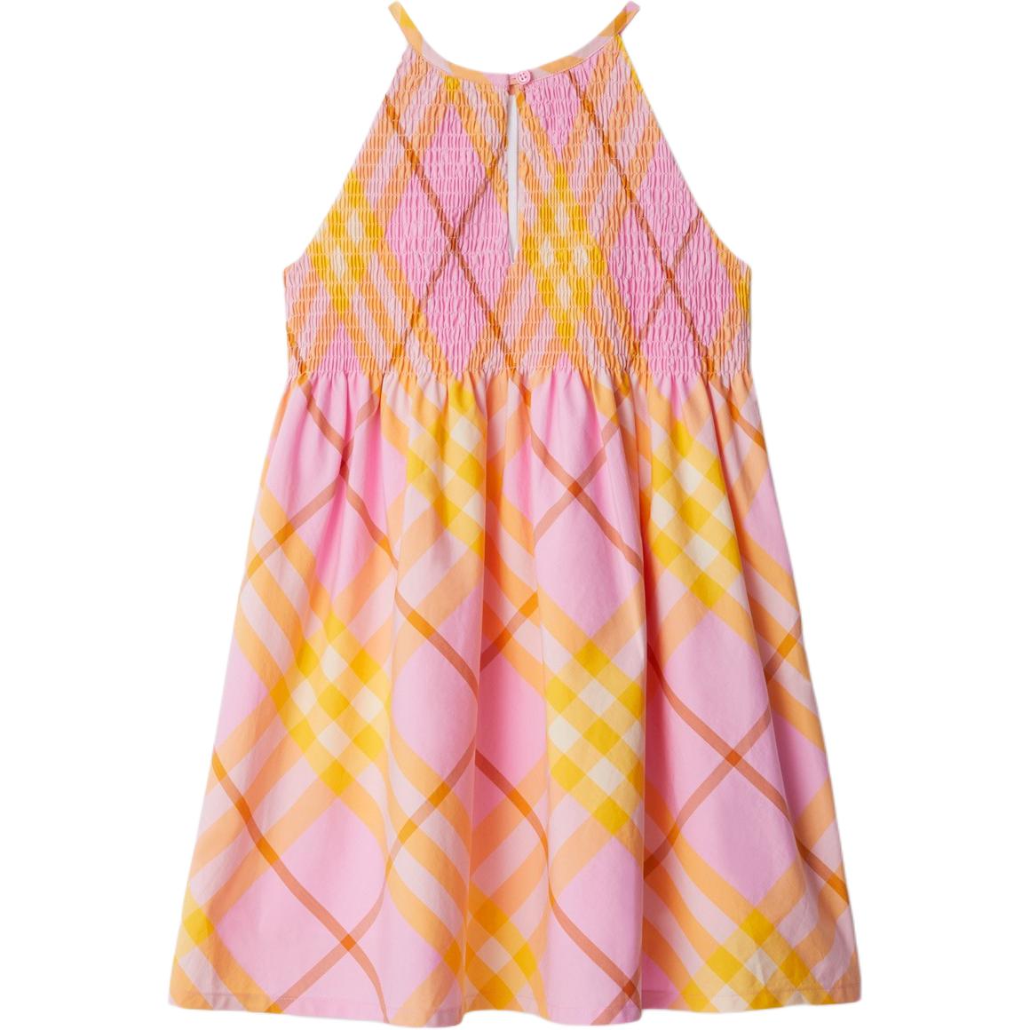 Lookbook (W) Vestido Casual Sin Mangas Burberry SS24 Estampado Check en Rosa Clavel. 80905091