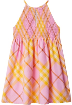 (W) Vestido Casual Sin Mangas Burberry SS24 Estampado Check en Rosa Clavel. 80905091 Lookbook (W) Vestido Casual Sin Mangas Burberry SS24 Estampado Check en Rosa Clavel. 80905091