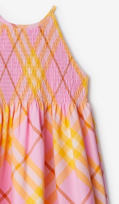 (W) Vestido Casual Sin Mangas Burberry SS24 Estampado Check en Rosa Clavel. 80905091 Sizing (W) Vestido Casual Sin Mangas Burberry SS24 Estampado Check en Rosa Clavel. 80905091