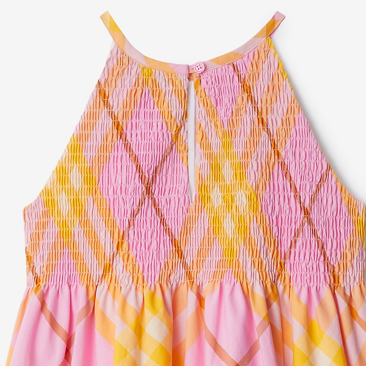 Cheap (W) Vestido Casual Sin Mangas Burberry SS24 Estampado Check en Rosa Clavel. 80905091