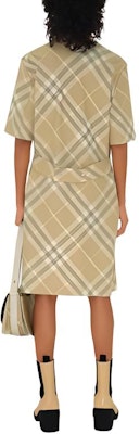 (W) Vestido Camisero Burberry SS24 a Cuadros de Manga Corta en Beige Lino. 80835471 Purchase (W) Vestido Camisero Burberry SS24 a Cuadros de Manga Corta en Beige Lino. 80835471