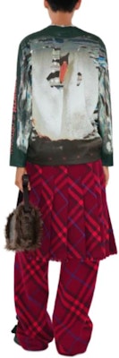 (W) Burberry SS24 Seluar Santai Lurus Colorblock Plaid - Merah Crimson 80774731 Purchase (W) Burberry SS24 Seluar Santai Lurus Colorblock Plaid - Merah Crimson 80774731