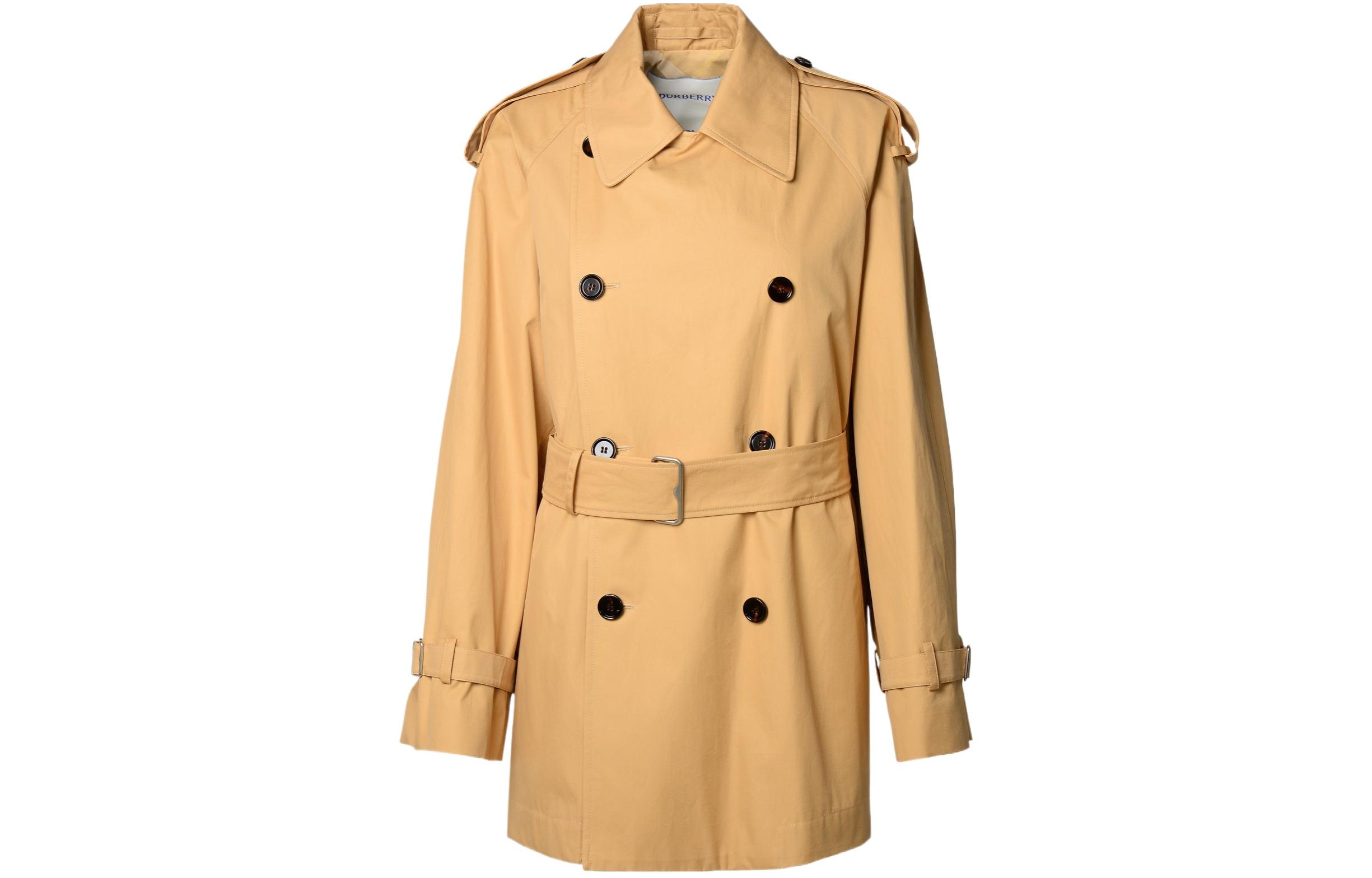 Order (W) Burberry SS24 Gabardina Clásica Doble Botonadura Color Camello con Cinturón. 80897831