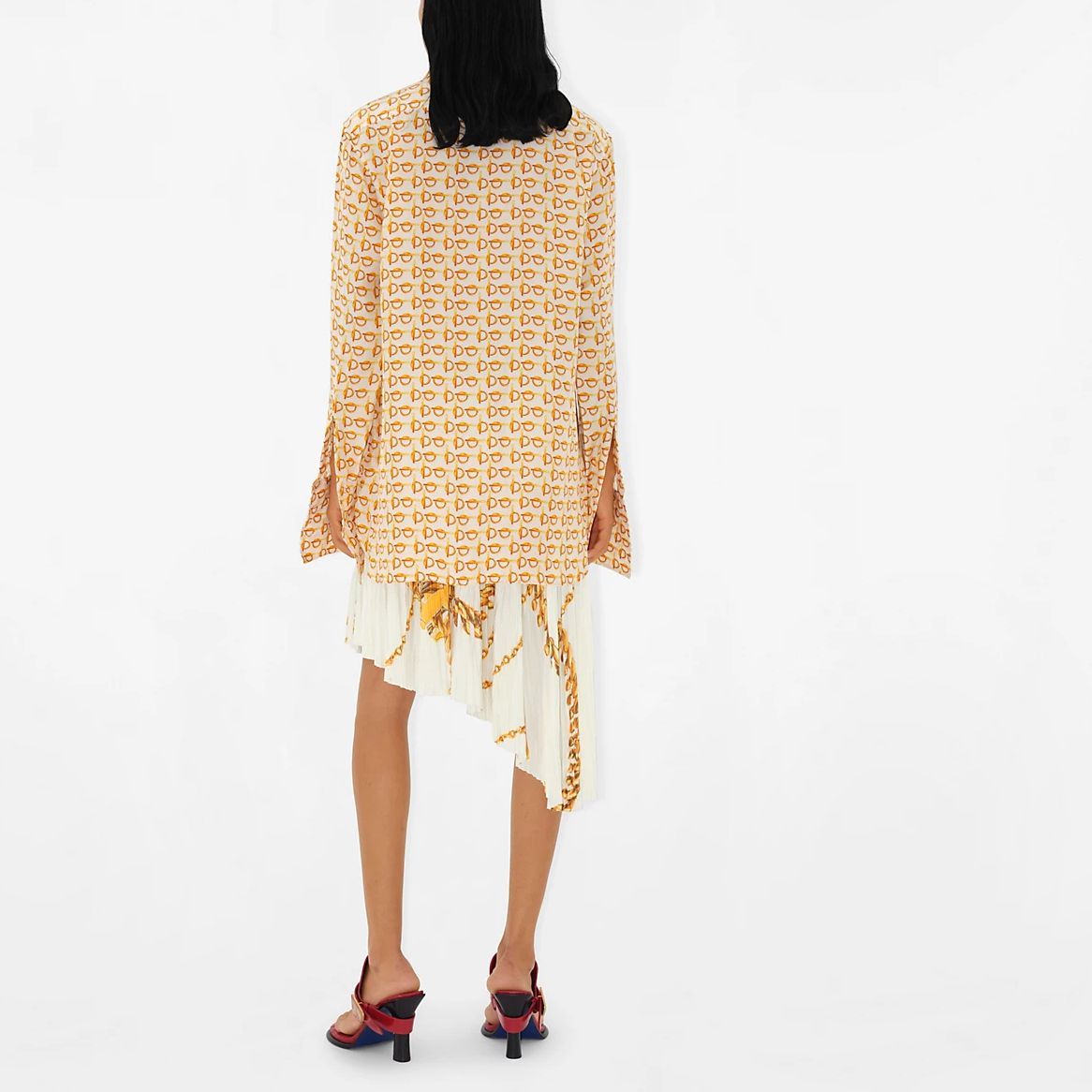 (Women) Burberry SS24  Gold Letter Logo Print Long-Sleeve Button-Up Shirt 80907311 圖 6