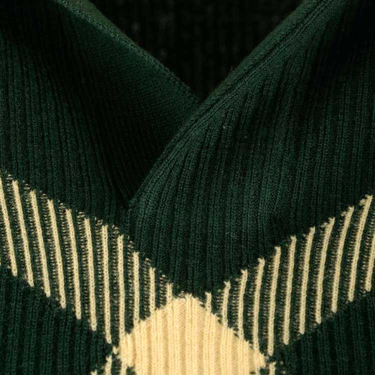 Shop (Women) Burberry SS24  Green Check Knit Polo Shirt Short Sleeve Casual Style. 80831111