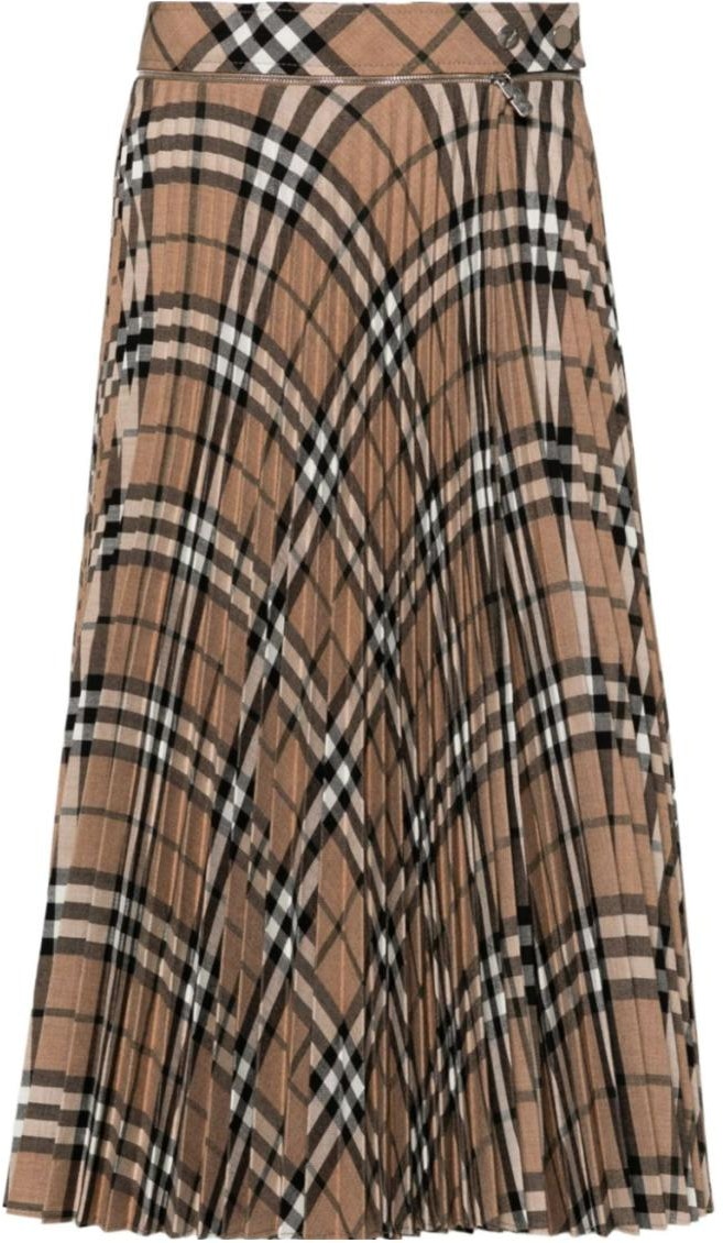 women-burberry-ss-24-high-waist-pleated-plaid-maxi-skirt-brown-80957981
