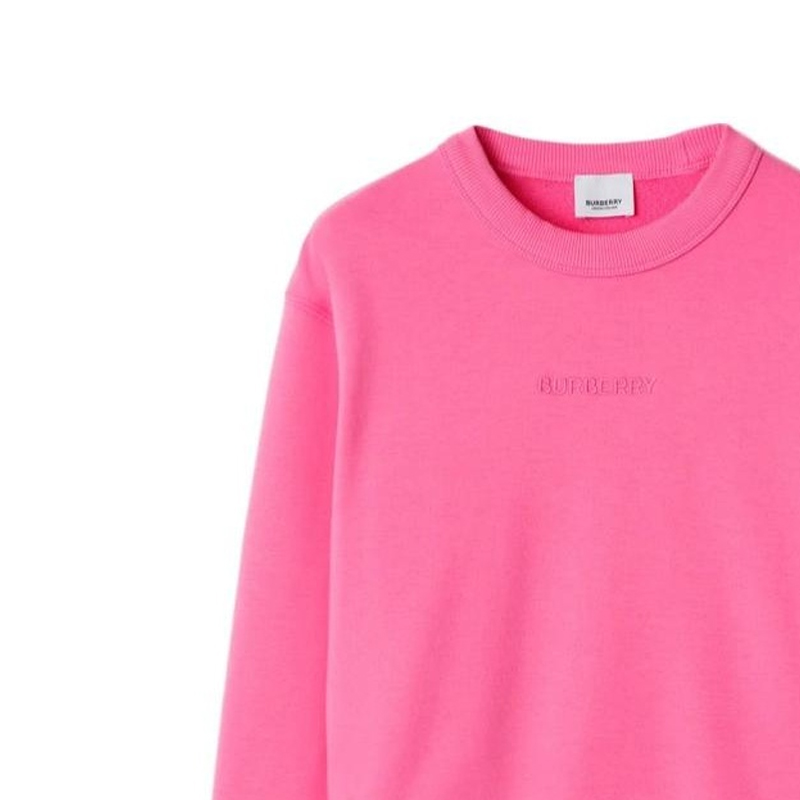 Details for (Women) Burberry SS24  Logo Crewneck Sweatshirt in Bubblegum Pink. 80847751