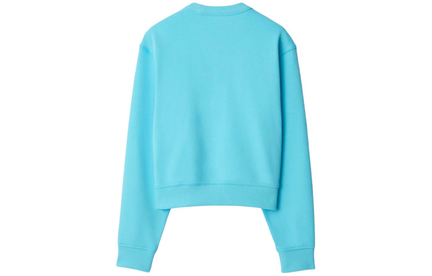 Lookbook (W) バーバリー SS24 ロゴ刺繍 クルーネック スウェットシャツ ライトブルートパーズ. 80847761