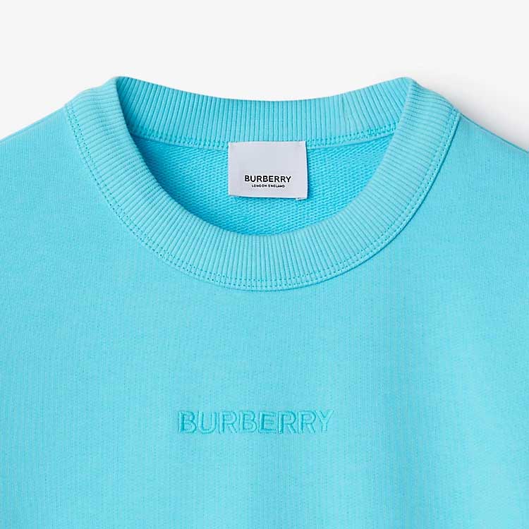 Cheap (W) バーバリー SS24 ロゴ刺繍 クルーネック スウェットシャツ ライトブルートパーズ. 80847761