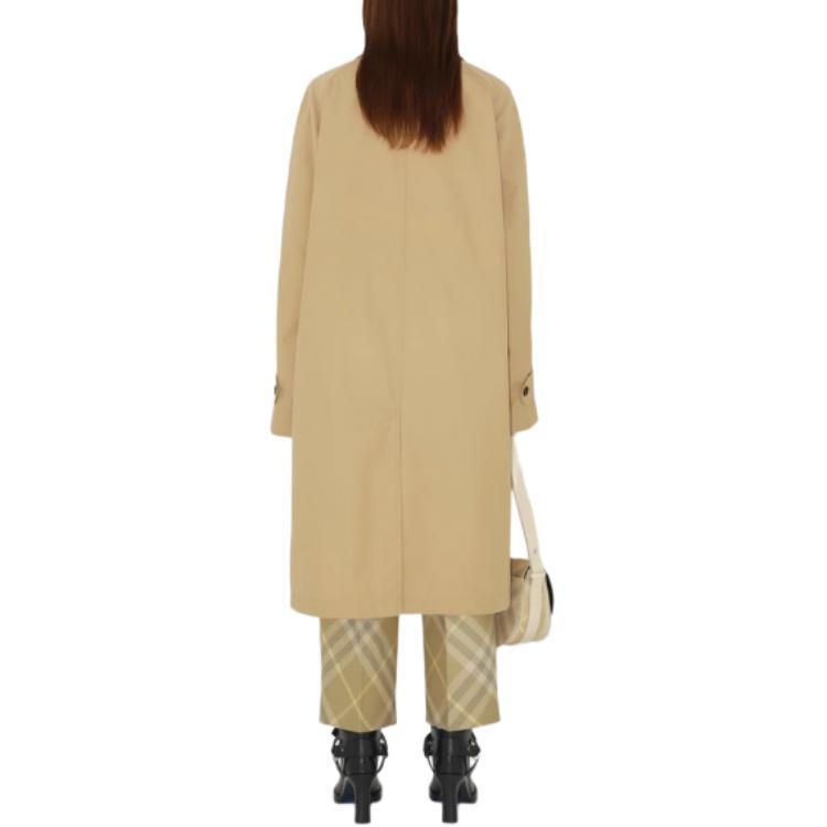 Purchase (Women) Burberry SS24  Long-Sleeve Single-Breasted Mid-Length Coat Beige. 80839871