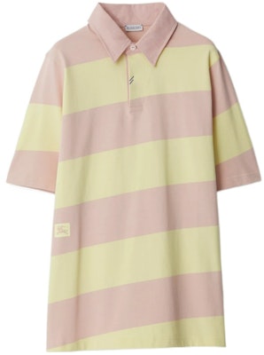 (Women) Burberry SS24 Loose-Fit Striped Polo Shirt - Pink. 80832081 Buy (Women) Burberry SS24 Loose-Fit Striped Polo Shirt - Pink. 80832081