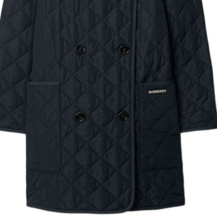 Purchase (W) Burberry SS24 海軍黑雙排扣標誌貼布休閒夾克 80847271