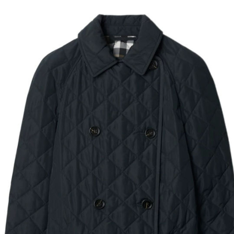 Details for (W) Burberry SS24 海軍黑雙排扣標誌貼布休閒夾克 80847271