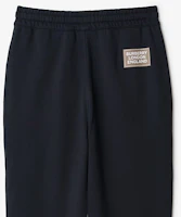 Cheap (Women) Burberry SS24 Navy Blue Solid Drawstring Jogger Knit Sweatpants 80847681