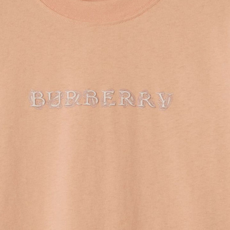 Details for (W) 博柏利 SS24 橙色标志刺绣圆领T恤。 80998341