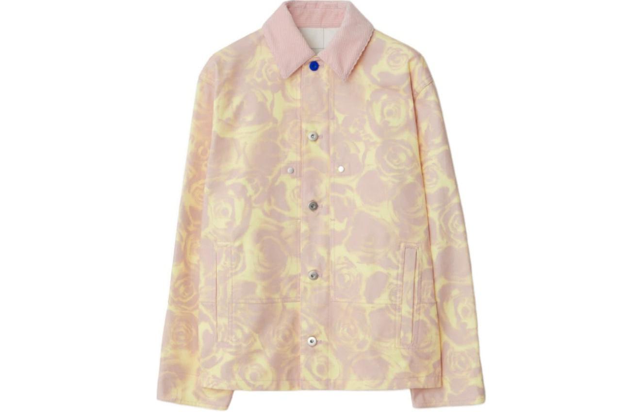 Order (W) Chaqueta Burberry SS24 Rosa Floral de Manga Larga con Botones. 80836731