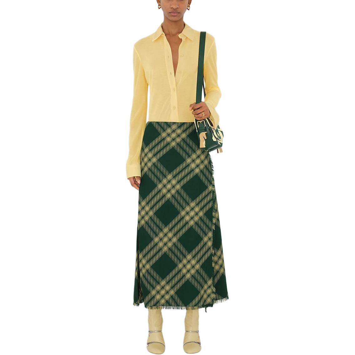 Shop (Women) Burberry SS24  Plain Long Sleeve Shirt in Daffodil Yellow. 80824681