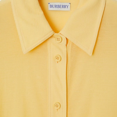 (Women) Burberry SS24 Plain Long Sleeve Shirt in Daffodil Yellow. 80824681 Sizing (Women) Burberry SS24 Plain Long Sleeve Shirt in Daffodil Yellow. 80824681