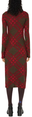 (W) Burberry SS24 紅色格紋高領長袖中長洋裝 80935801 Shop (W) Burberry SS24 紅色格紋高領長袖中長洋裝 80935801