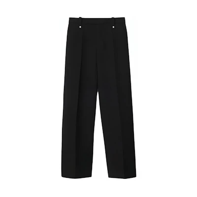 (Women) Burberry SS24 Relaxed Fit Black Straight-Leg Casual Pants. 80774591