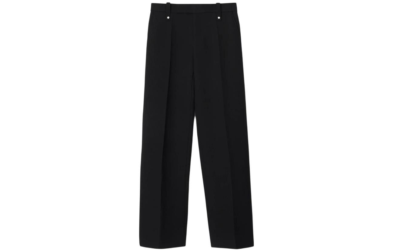 Order (W) 버버리 SS24 릴렉스핏 블랙 스트레이트 레그 캐주얼 팬츠. 80774591