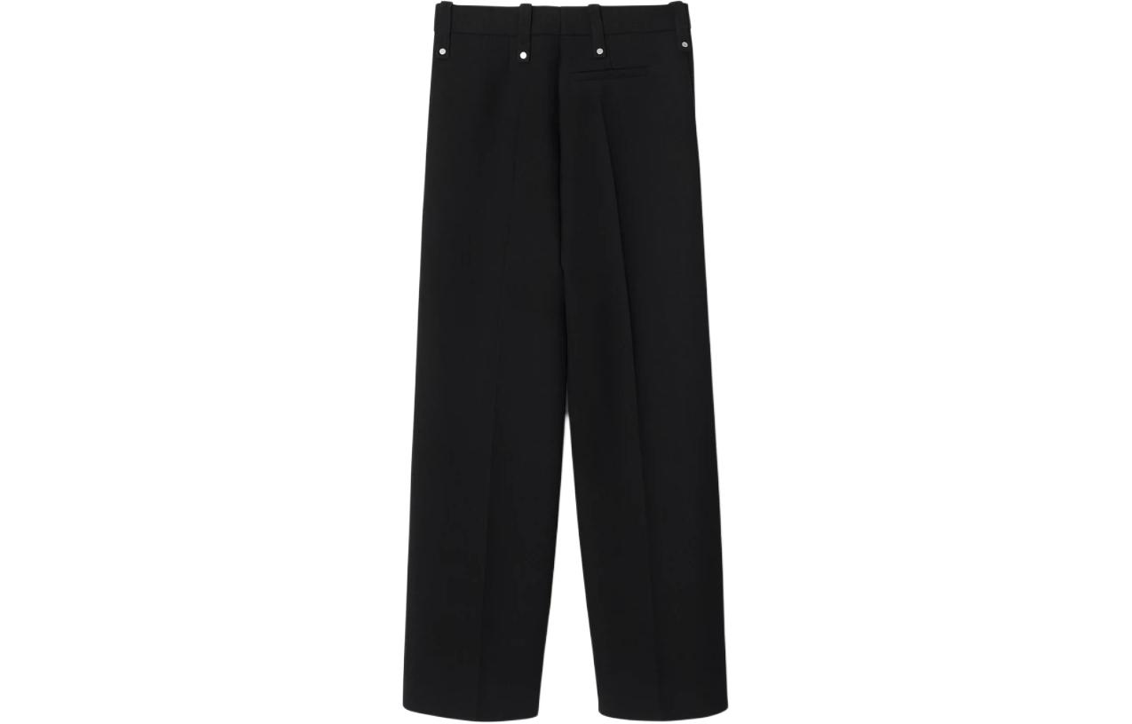 Lookbook (W) 버버리 SS24 릴렉스핏 블랙 스트레이트 레그 캐주얼 팬츠. 80774591
