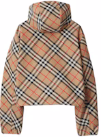 Shop (Women) Burberry SS24 Reversible Check Hooded Zip Jacket Multicolor. 80872291