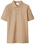 Order (Women) Burberry SS24 Solid Color Button Straight-Cut Polo Shirt Pale Yellow Beige 80847781