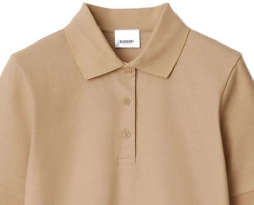 (Women) Burberry SS24 Solid Color Button Straight-Cut Polo Shirt Pale Yellow Beige 80847781 Purchase (Women) Burberry SS24 Solid Color Button Straight-Cut Polo Shirt Pale Yellow Beige 80847781