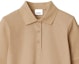 Purchase (Women) Burberry SS24 Solid Color Button Straight-Cut Polo Shirt Pale Yellow Beige 80847781