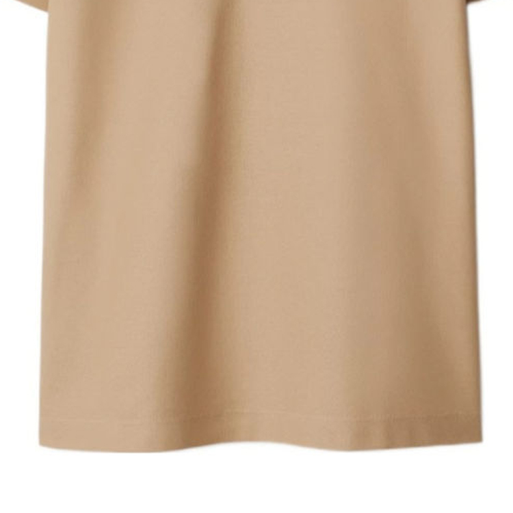 Sizing (Women) Burberry SS24  Solid Color Button Straight-Cut Polo Shirt Pale Yellow Beige 80847781
