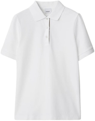 (W) Burberry SS24 Polo Blanco Casual de Manga Corta con Botones Frontales. 80844061 Buy (W) Burberry SS24 Polo Blanco Casual de Manga Corta con Botones Frontales. 80844061