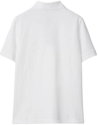 (W) Burberry SS24 Polo Blanco Casual de Manga Corta con Botones Frontales. 80844061 Lookbook (W) Burberry SS24 Polo Blanco Casual de Manga Corta con Botones Frontales. 80844061