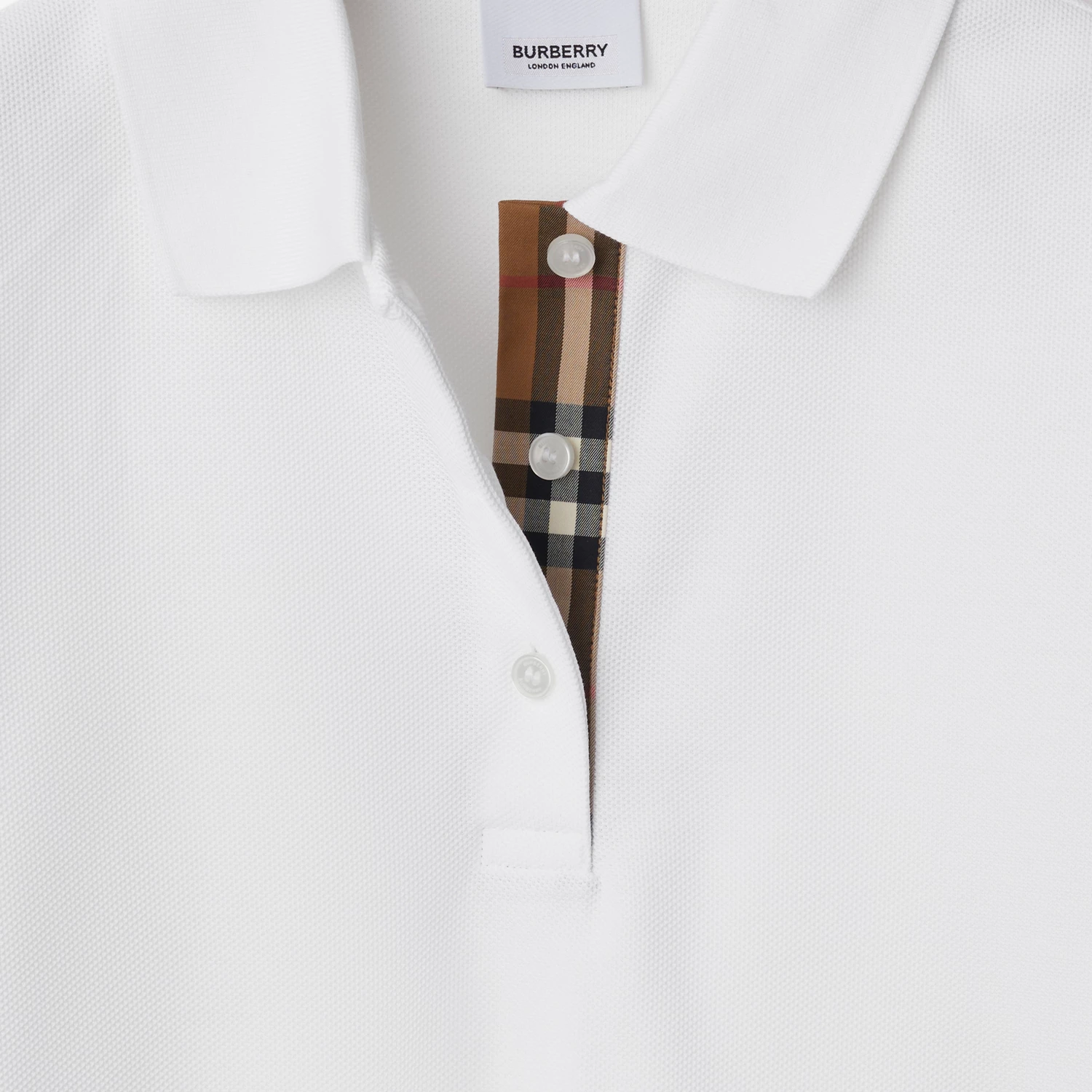 Purchase (W) Burberry SS24 Polo Blanco Casual de Manga Corta con Botones Frontales. 80844061